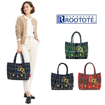 ROOTOTE ルートート IP.デリ.チェック.ハローキティ-B トートバッグ 手持ち スヌーピー レディース 普段使い 使いやすい かばん カバン 鞄 バッグ