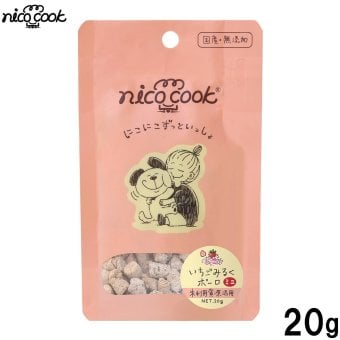 ニコクック nico cook いちごミルクボーロ ミニ 国産 犬用おやつ 20g