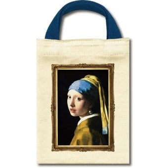 名画 コットン ミニバッグ フェルメール 青いターバンの少女 トートバッグ ミニトート ポーチ 小物入れ スマホケース バッグインバッグ おしゃれ レディース メンズ ギフト