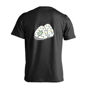 ラグビー Tシャツ 半袖 メンズ ウェア レディース 練習着 ジュニア ドライ おもしろ tシャツ 速乾 名入れ スポーツ 女子 男子 チーム おしゃれ 文字入れ 「ラグビーボール in おにぎり」 アートワークスコウベ 【送料無料】