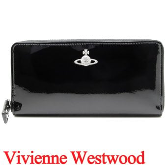 ヴィヴィアンウエストウッド 長財布 レディース メンズ 男女兼用 ラウンドファスナー長財布 Vivienne Westwood ヴィヴィアン パテント ブラック VW4287 (5106005MW-S002O-N404) 【2026年秋冬モデル】 【ラッピング無料 誕生日 お祝い プレゼント ギフト 贈り物】