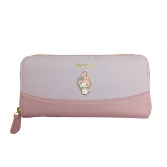 マイメロディ 長財布 レディース ラウンドファスナー 財布 サンリオ キャラクター グッズ バイカラー エポメタル 可愛い 大容量 ウォレット 女性用 プレゼント ギフト サンリオ正規ライセンス品