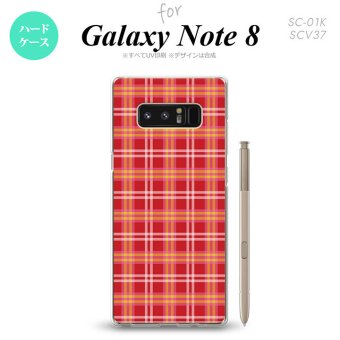 【SC01K】【スマホケース/スマホカバー】【ギャラクシー ノート8】SC01K スマホケース Galaxy Note8 SC-01K カバー ギャラクシー ノート8 チェックB 赤 nk-sc01k-432【メール便送料無料】