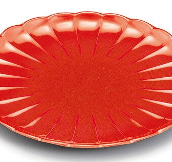 6寸菊皿　洗朱 インテリア 漆器 盆 カタログギフト 景品 粗品