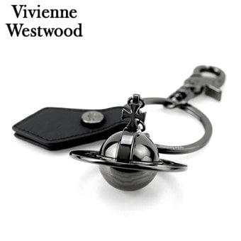 ヴィヴィアン ウエストウッド キーリング レディース ブランド Vivienne Westwood SAFFIANO ロゴ 8203010EU OM0009 N405 ガンメタル ビビアン