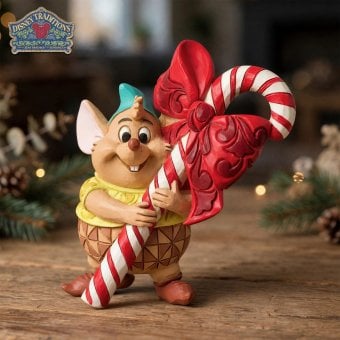ガス キャンディケイン ミニ 8.5cm シンデレラ クリスマス | ディズニー トラディションズ ジムショア グッズ フィギュア 人形 置物 彫刻 Jim Shore 正規輸入品