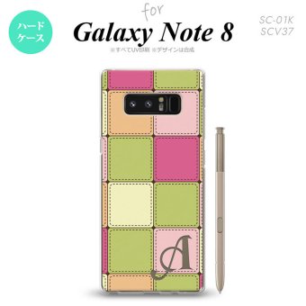【SC01K】【スマホケース/スマホカバー】【ギャラクシー ノート8】SC01K スマホケース Galaxy Note8 ケース ギャラクシー ノート8 イニシャル パッチワーク風 ミックスF nk-sc01k-1676ini【メール便送料無料】