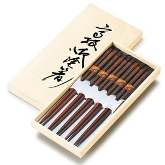 糸巻箸揃　黒　木箱入 インテリア 漆器 盆 カタログギフト 景品 粗品