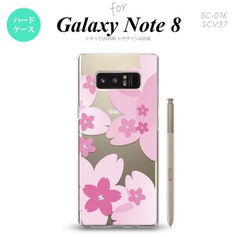 【SC01K】【スマホケース/スマホカバー】【ギャラクシー ノート8】SC01K スマホケース Galaxy Note8 SC-01K カバー ギャラクシー ノート8 花柄・サクラ ピンク nk-sc01k-057【メール便送料無料】