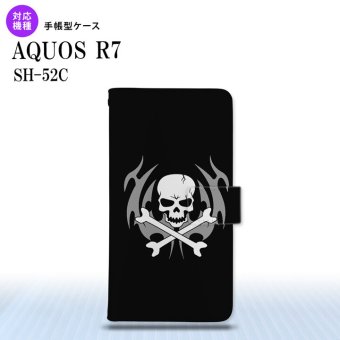 SH-52C AQUOS R7 手帳型スマホケース カバー ドクロ  nk-004s-r7-dr513