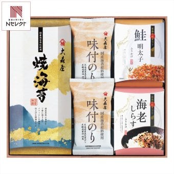 大森屋 海の幸 詰め合わせ ギフトセット 4種入 焼海苔 ほか 味付のり 焼き海苔 ふりかけ 海苔 ご飯のお供