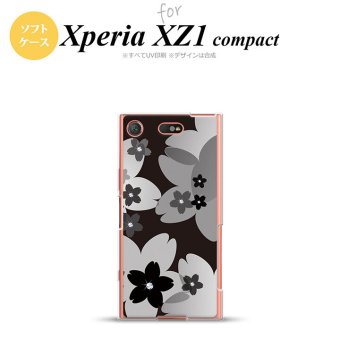 【SO02K】【スマホケース/スマホカバー】【エクスペリア XZ1】SO02K スマホケース Xperia XZ1 Compact SO-02K カバー エクスペリア XZ1 花柄・サクラ 黒 nk-so02k-tp061【メール便送料無料】