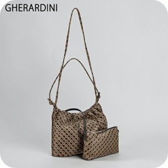 ゲラルディーニ ショルダーバッグ レディース ブランド GHERARDINI Italy GHB0210 TOFFE ブラウン/ダークブラウン