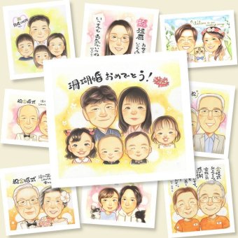 似顔絵 ギフト 珊瑚婚 手描き プレゼント 贈り物 名入れ 珊瑚婚 記念日 お祝い 結婚記念日 結婚35周年 大人数 両親 お父さん 夫婦 お母さん 家族 下書き確認 修正無料 名入れ サプライズ 宝物 実績多数 親孝行 記念 感謝 思い出 35周年 古希祝い メモリアルギフト 感謝の品 節目 感動 バレンタインデー クリスマス お祝いの品 大量注文 ハロウィン