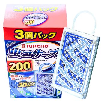 虫コナーズ プレートタイプ 200日用 3個入り 玄関 ベランダ 網戸 虫よけ 虫除け 吊るすタイプ 電池不要 防虫 害虫対策 ストック 日本製 フック付き KINCHO キンチョー  #575668 初夏 夏 蚊 まとめ買い お買い物マラソン