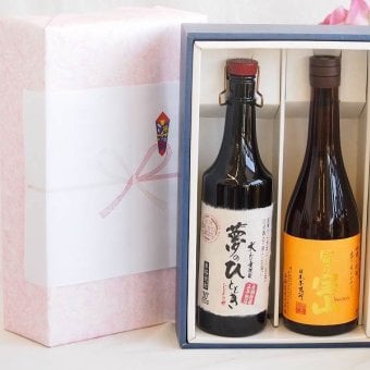 プレミアム焼酎 夢のひとときギフトボックス ５年熟成長期貯蔵麦焼酎夢のひととき30°(大分県)720ml芋焼酎富乃宝山25°(鹿児島県)720ml