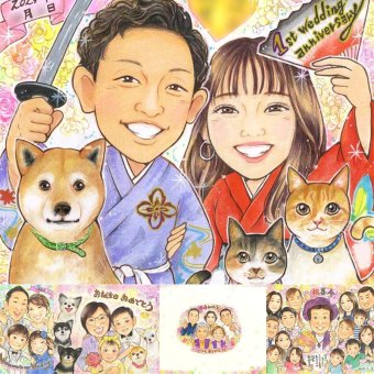 結婚記念日のプレゼントに、心のこもった贈り物をお探しなら。 ギフト 似顔絵 結婚記念日 手描き プレゼント 名入れ 贈り物 結婚記念日 結婚10周年 金婚式 記念 結婚30周年 お祝い 周年記念 家族 夫婦 ご両親 修正無料 下書き確認 名入れ そっくり 実績多数 サプライズ かわいい 結婚記念日 感謝 宝物 一生もの 記念日 傘寿祝い 披露宴 お祝い返し 贈答品 感激 卒寿祝い 感動 喜寿祝い