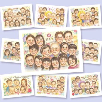ギフト 傘寿祝い 似顔絵 名入れ 贈り物 プレゼント 手描き 傘寿 80歳 長寿祝い 記念日 誕生日 大人数 お母さん 家族 両親 お父さん 修正無料 名入れ 下書き確認 実績多数 一生もの 喜ばれる 似てる 思い出 80歳 長寿祝い 長寿 米寿祝い 引っ越し ホワイトデー オーダーメイド ブライダルギフト サプライズ カラフル 感動 還暦祝い 闘病中の方への励まし