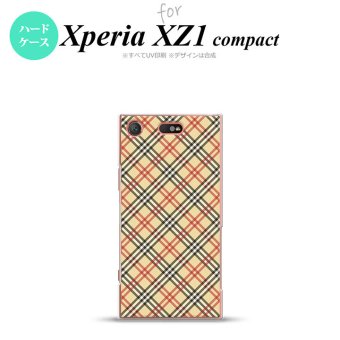 【SO02K】【スマホケース/スマホカバー】【エクスペリア XZ1】SO02K スマホケース Xperia XZ1 Compact SO-02K カバー エクスペリア XZ1 チェックA ベージュ×赤 nk-so02k-445【メール便送料無料】