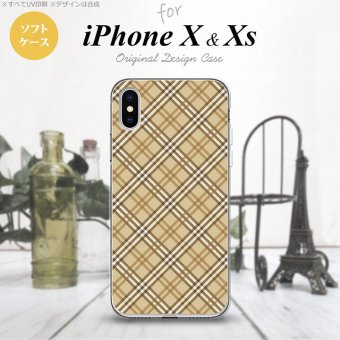 【iPhoneX】【スマホケース/スマホカバー】【アイフォンX】iPhoneX スマホケース カバー アイフォンX チェックA ベージュ nk-ipx-tp443【メール便送料無料】