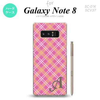 【SC01K】【スマホケース/スマホカバー】【ギャラクシー ノート8】SC01K スマホケース Galaxy Note8 ケース ギャラクシー ノート8 イニシャル チェックA ピンク nk-sc01k-433ini【メール便送料無料】