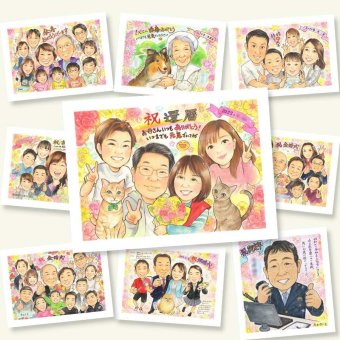 還暦のギフトに、大切な節目が思い出になる一枚です。下書き確認ができるので、安心して贈れます。 似顔絵 ギフト 還暦祝い 名入れ 贈り物 プレゼント 手描き 還暦 記念 お祝い 誕生日 祖父 おばあちゃん おじいちゃん 祖母 修正無料 名入れ 下書き確認 喜ばれる 似てる 親孝行 かわいい 還暦 一生もの 長寿 傘寿 オーダーメイド 闘病中の方への励まし 色紙 ホワイトデー 感激 初任給 贈答品