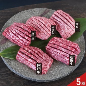 銘柄和牛 スリット ミニステーキ 食べ比べ ギフトセット 5種入 牛肉 ステーキ用 牛モモ肉 冷凍 スリットステーキ