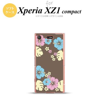 【SO02K】【スマホケース/スマホカバー】【エクスペリア XZ1】SO02K スマホケース Xperia XZ1 Compact SO-02K カバー エクスペリア XZ1 ハイビスカス 茶 nk-so02k-tp452【メール便送料無料】