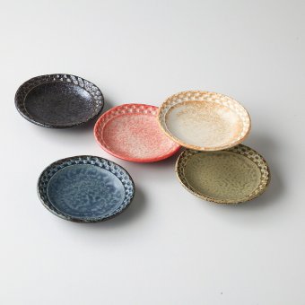 窯変市松小皿揃 磁器 美濃焼 やきものの里から、暮らしを贈ります。　ギフト 食器 セット テーブルウェア
