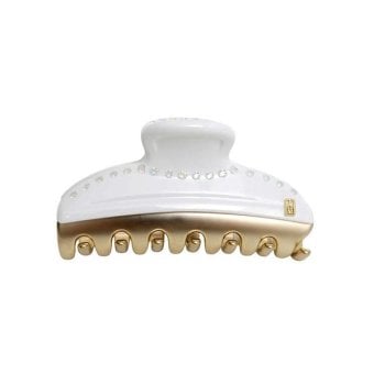 アレクサンドルドゥパリ ALEXANDRE DE PARIS ヘアクリップ ヘアアクセサリー VENDOME ICCM-15571-16P1-BLANC-NAT ホワイト ゴールド