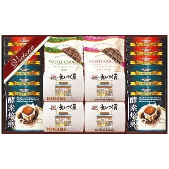 ビクトリアコーヒー ドリップコーヒー＆紅茶・ワッフルクッキーセット VEM-40 VEM-40 内祝い お祝 出産内祝い