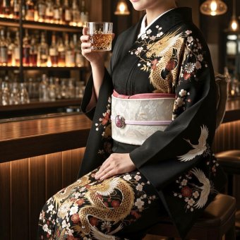 「守護と成就」東京切子帯留め　月姫　グラデーション　月守紅　～つきもりくれない～　=グラデーション=