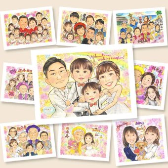 結婚式の記念に、写真を送るだけで、あたたかな似顔絵に。初めての似顔絵注文でも安心です。 プレゼント 似顔絵 結婚祝い ギフト 名入れ 贈り物 手描き 結婚式 婚礼 ブライダル 記念 ウェディング カップル 新郎 両親 新婦 下書き確認 名入れ 修正無料 サプライズ 親孝行 喜ばれる そっくり ウェディング 思い出 一生もの 結婚式 お祝いの品 家族 メモリアルギフト 感激 クリスマス 同窓会