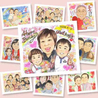 誕生日のギフトに、その人らしさを大切にした似顔絵です。ラッピング対応で、贈り物として渡しやすい似顔絵です。 バースデー 贈り物 似顔絵 手描き 名入れ プレゼント ギフト 誕生日 記念日 お祝い 家族 女の子 子供 子ども 男の子 下書き確認 修正無料 名入れ 宝物 かわいい 似てる 一生もの サプライズ 記念 誕生日 節目 クリスマス 大量注文 卒寿祝い ハロウィン 傘寿祝い 引っ越し 同窓会