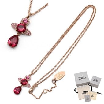 ヴィヴィアンウエストウッド VIVIENNE WESTWOOD ネックレス 63020302-02G366 ISMENE DROP PENDANT ピンクゴールド