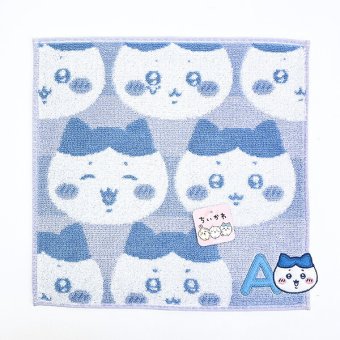 ちいかわ ハチワレ イニシャル タオルハンカチ(A)