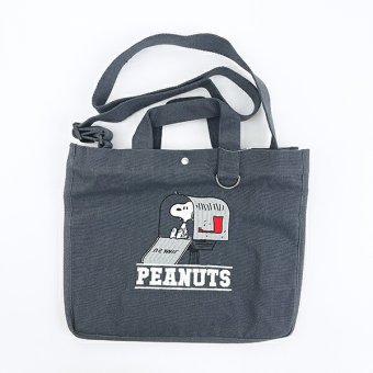 スヌーピー 2wayスクエアトートバッグ (ブラック)  ルートート ROOTOTE SNOOPY 送料込み