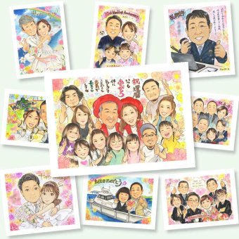 還暦のプレゼントに、名前、日付、メッセージも記載可能。修正無料で、納得しながら進められます。 贈り物 還暦 似顔絵 名入れ プレゼント ギフト 手描き 還暦 お祝い 誕生日 記念 大人数 祖母 おじいちゃん おばあちゃん 祖父 名入れ 下書き確認 修正無料 喜ばれる 宝物 そっくり サプライズ 一生もの 傘寿 長寿 還暦 大量注文 イラスト 古希祝い カラフル 同窓会 オーダーメイド 節目 感動