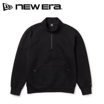 ニューエラ ゴルフ テック スウェット ハーフジップ プルオーバー Emboss Logo ブラック New Era Golf (15129440) 2026年秋冬モデル お誕生日祝い お祝い 記念品 お父さん 父の日 彼氏 男性 30代 40代 50代 60代 母の日 お母さん 還暦祝い 敬老の日 彼女 人気プレゼント プレゼント