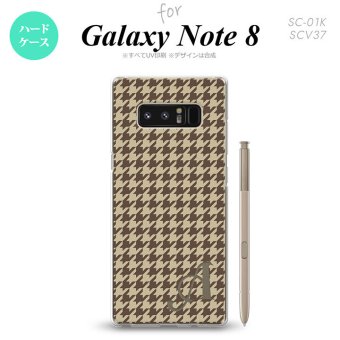 【SC01K】【スマホケース/スマホカバー】【ギャラクシー ノート8】SC01K スマホケース Galaxy Note8 ケース ギャラクシー ノート8 イニシャル 千鳥柄 茶 nk-sc01k-910ini【メール便送料無料】