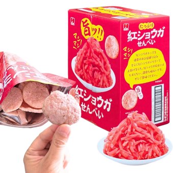 紅ショウガせんべい　32g×10袋　国産米　国産生姜使用　紅生姜味　米菓　やみつき　おつまみ　「賞味期限202610.10まで」