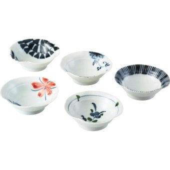 古染絵変り なぶり小付揃 [26-7565-012] ２０６０２ プレミアムギフト 贈り物 お祝い 磁器（波佐見焼） 日本製 内祝い 出産内祝い 結婚内祝い 快気祝い 新築祝い お返し 贈り物 プレゼント ギフト