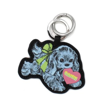 GANNI ガニー キーリング A7059-646 Blue Puppy Keyring/KEYCHAIN DOG キーホルダー ベビーブルー