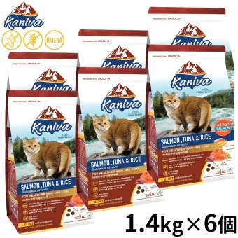 Kaniva カニワ サーモン ツナ＆ライス キャットフード 1.4kg×6個