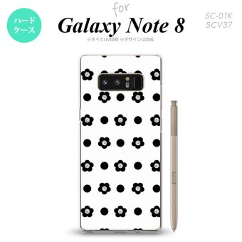 【SC01K】【スマホケース/スマホカバー】【ギャラクシー ノート8】SC01K スマホケース Galaxy Note8 SC-01K カバー ギャラクシー ノート8 ドット・花柄 白 nk-sc01k-342【メール便送料無料】