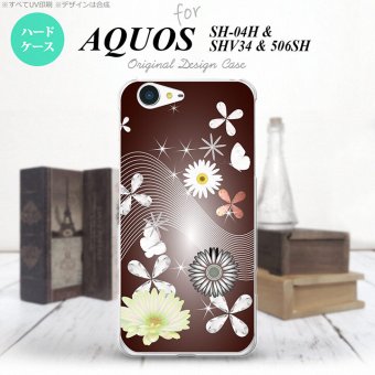 【506SH】【スマホケース/スマホカバー】【アクオス Xx3】506SH スマホケース AQUOS Xx3 506SH カバー アクオス Xx3 花柄・ミックス（B） 茶 nk-506sh-276【メール便送料無料】