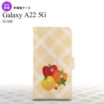 SC-56B Galaxy A22 手帳型スマホケース カバー ベジタブル パプリカ  nk-004s-a22-dr668