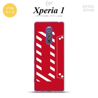SO-03L SOV40 901SO Xperia 1 スマホケース ソフト カバー カセットテープ 赤 nk-xp1-tp188