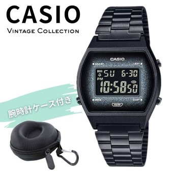 希少デザイン カシオ 腕時計 メンズ レディース オールブラック 黒 CASIO 海外モデル デジタル チプカシ レトロ 反転液晶 タイマー アラーム ストップウォッチ LED プレゼント ギフト 収納ケース付き 成人 卒業 入学