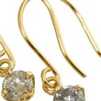 ダイヤモンドピアス 18金 ピンクゴールド K18PG フックピアス 計0.2ct レディース シンプル 揺れる ダイヤピアス 華奢 大人 上品 ギフト プレゼント 記念日
